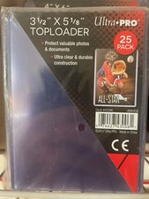 25 Ultra Pro 3.5" x 5" Toploaders 3 1/2" x 5 1/8" Topload Card Holder Photos