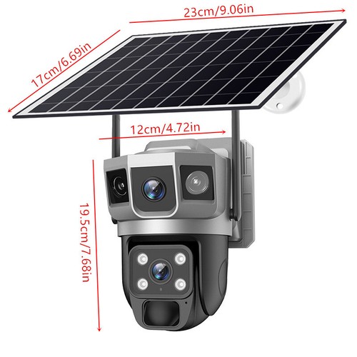 12MP 4G LTE Solar Camera Outdoor Wireless CCTV Dual Lens PTZ Surveillance Camera - Picture 19 of 35
