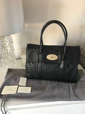 Utterly Stunning Mulberry Bayswater In Black Ostrich 