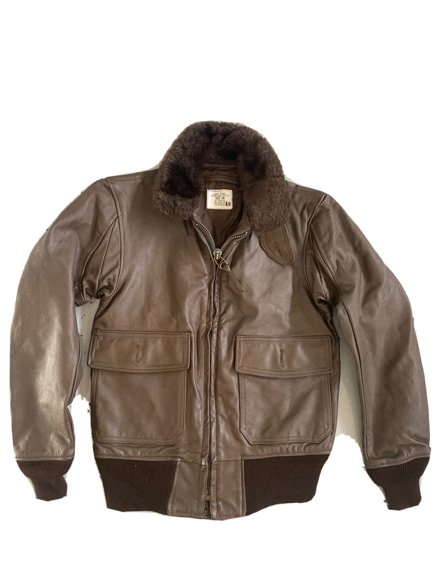 1980s US Navy Issued G-1 Flight Jacket Size 36