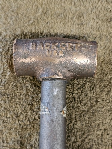 2 Hackett copper Brass sledge Hammer Mallet 1.5 3 Lb Non Sparking Body Metal - Picture 2 of 11