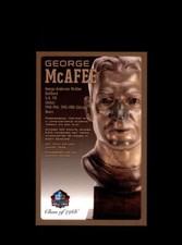 George McAfee NFL Football Hall Of Fame Bronze Bust Postcard Plaque #/150 Bears