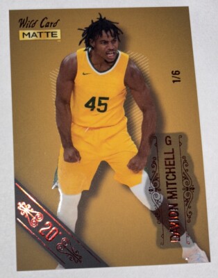 2022 Wild Card Davion Mitchell Gold MB-17 Ruby 20 Stripes 1/6 Tigers, Raptors