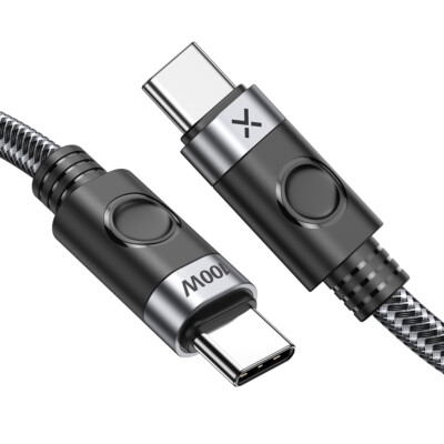 iDsonix PD100W Nylon-geflochtenes USB-Typ-C-Kabel schnelles Aufladen für MacBook