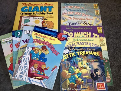 VTG Rare Berenstain Bears Giant Coloring Activity Book Collectible Kids Lot Set
