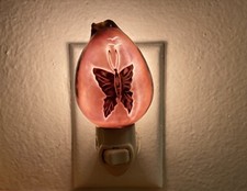 Natural Seashell-butterfly Night Light Wall Plug-in Lamp Nightlight home decor'