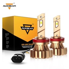 AUXBEAM H11 LED Headlight Low Beam Bulbs Super White Bright 6000K Free Return 2X