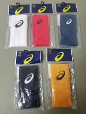 New Asics Wide Wristband Sweatband.   5 Colors To Choose.