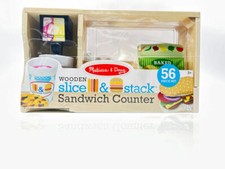 Melissa  Doug Wooden Slice  Stack Sandwich Counter DAMAGED PACKAGING