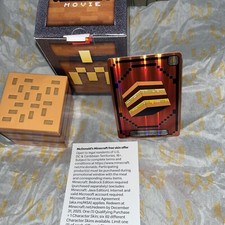 New A Minecraft Movie Toy  Unused code card McDonald  s BIG MAC CRYSTAL Burger