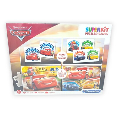 Cars 2 Puzzle Memo Domino Superkit Clementoni ab 4 Jahren Disney Pixar Spiel NEU