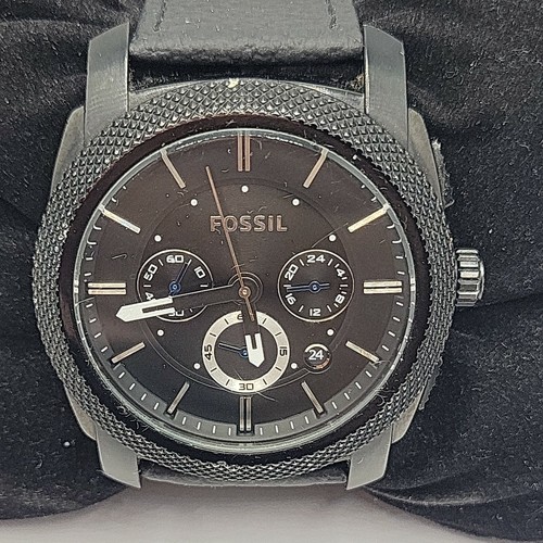 Fossil FS4487 Machine Chronograph Black Silicone Men's Watch