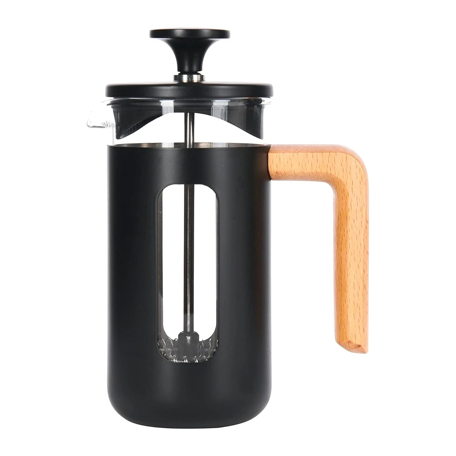 La Cafetière Black Pisa Wood Handle Stainless Steel Cafetière 3 Cup 350ml