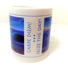 Vintage 1983 Jim Warren Leanin' tree CARPE DIEM Seize the day horse mug 