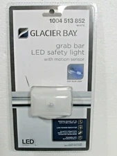 Glacier Bay Grab Bar LED Safety Light With Motion Sensor & Elastic Strap - NEW