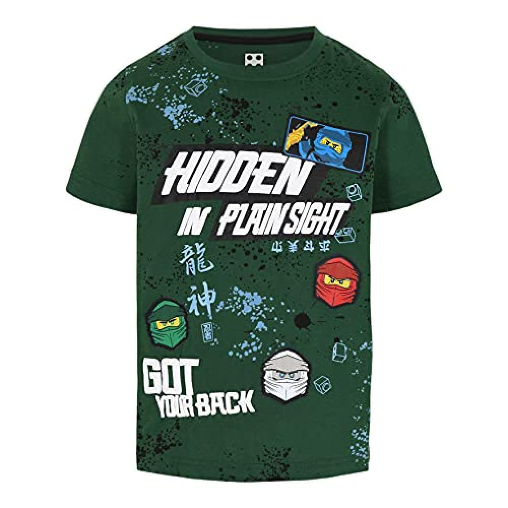 (TG. 104) LEGO Ninjago Jungen T-Shirt, 875, 104 Bambino - NUOVO