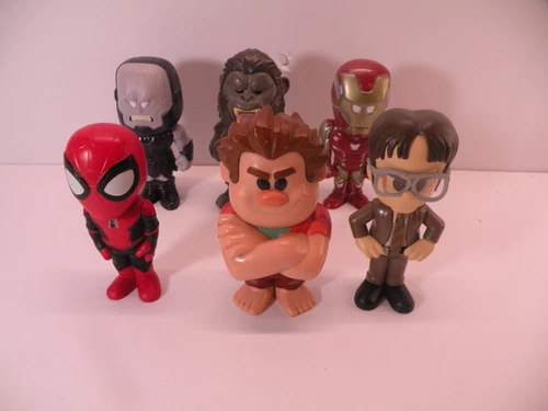 Lot Of 6 Funko Soda Vinyl Figures Spider-Man Iron Man Darkseid King Kong Ralph +