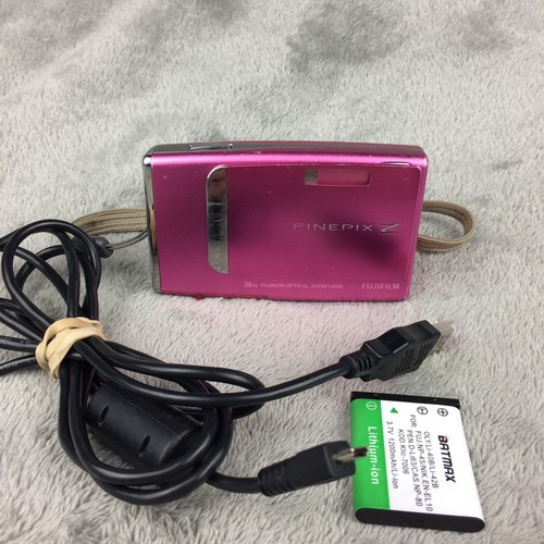 FUJIFILM FinePix Z10fd 7.2MP Compact Digital Camera Pink Tested and Works