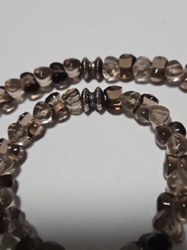 Jay King DTR DRT Sterling Silver Smoky Quartz Bead Necklace Bracelet Earrings - Picture 2 of 14