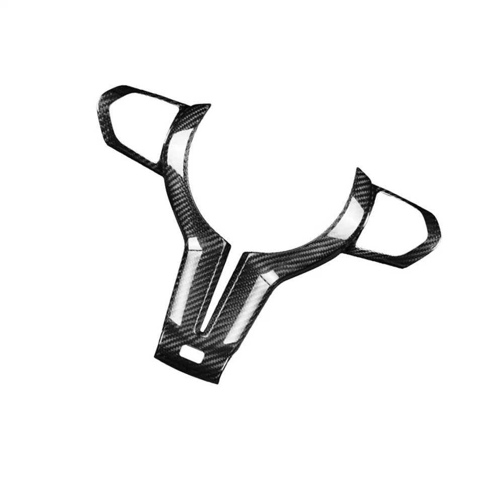 Carbon Fiber Steering Wheel Cover Trim For BMW M4 F82 2014-2018 M5 F10 2011-2016 - Image 2 of 4