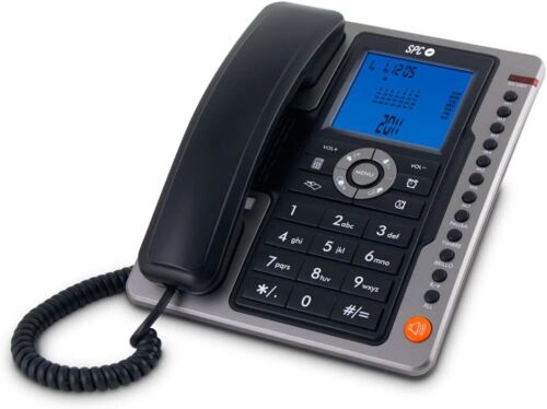 SPC Office Pro Desk Phone with Large Illuminated Battery Operated Black - Picture 1 of 4