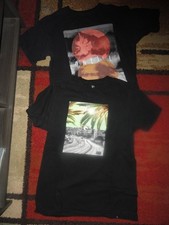 O'NEILL AND RIP CURL BLACK TSHIRTS 2 SIZE MEDIUM TUB8