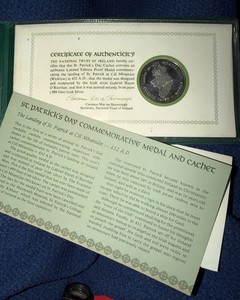 1972 St. Patrick’s Day Cachet Limited Edition Proof (.999 fine)Irish Silver Pure