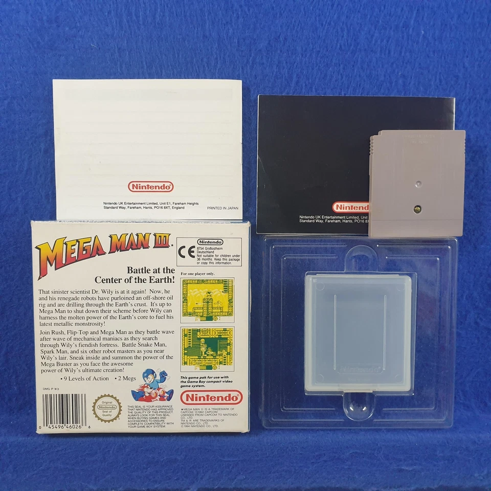 Game Boy MEGA MAN III 3 en caja y completo GameBoy PAL REGIÓN LIBRE (Funciona en EE. UU.) Foto 2 de 4