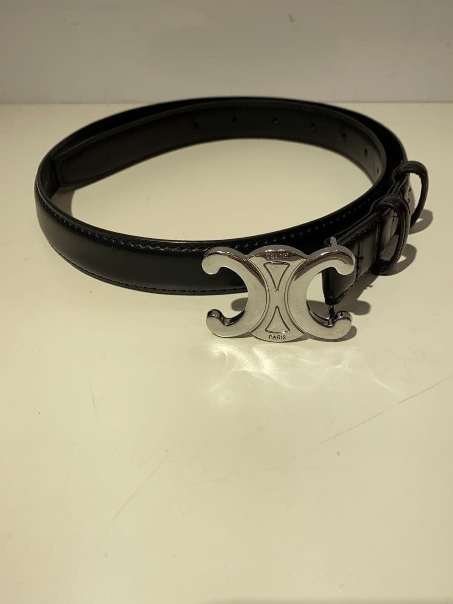 小物 Old CELINE Wide Buckle Large Belt sz.S Celine Vintage Black Suede Wide Belt With Large Silver Logo