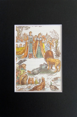 Narnia - Magierneffe - winziger alter montierter Buchteller - niedliche Kinderzimmerdeko
