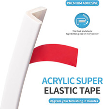 20 ft Outside Corner Trim, Peel and Stick for Wall Tile Edge, White