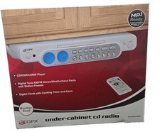 GPX Under Cabinet CD Radio MP3 w/ Remote White Model KCCD6316DT New In Box