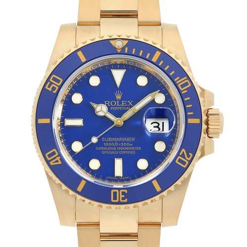 ROLEX SUBMARINER Date 116618LB blue V Number second hand mens