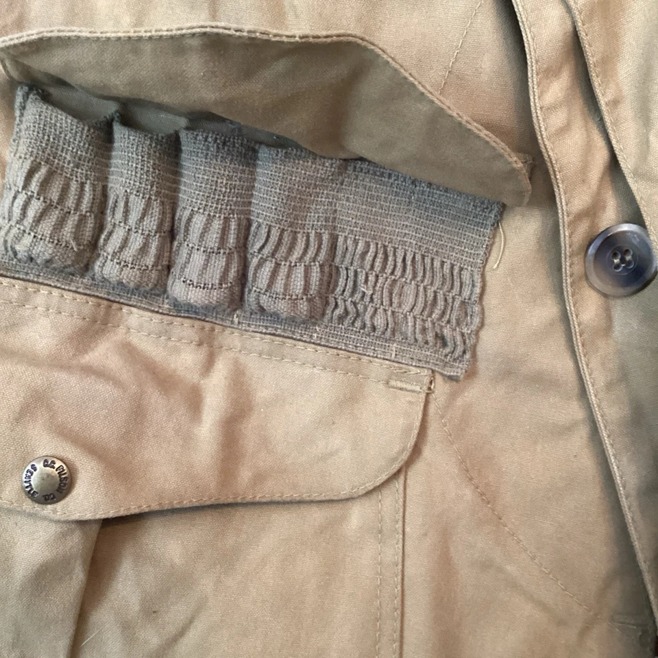 VTG Filson Dry Finish Tin Cloth Upland Hunting Vest Men's Large Bird Duck - Image 3 of 4