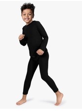 Thermal Underwear For Kids Boys Thermal Long Johns Base Layer Black Size Large