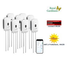 8er-Set Boden-Feuchtigkeits-/Temperatur-Sensoren,Bluetooth-komp., App