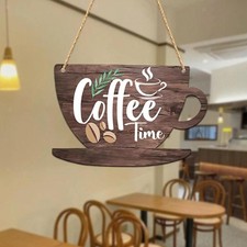 Coffee Bar Door Sign 2D DIY Decorative Decor for Dining Room Window Home