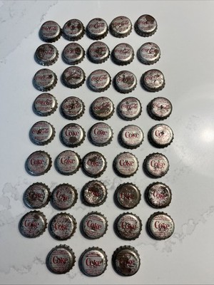 Vintage Coca Cola Coke Bottle Caps Lot of 43 Cork Crown Caps Advertising