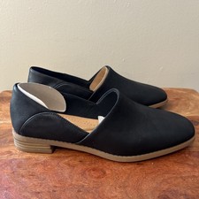 NWOB  Women  s Black Clarks Pure BELLE Size 6 Slip On loafers Leather