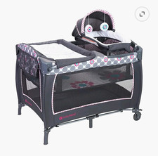 Baby Trend Lil Snooze Deluxe II Nursery Center Playard, Daisy Dots Pink
