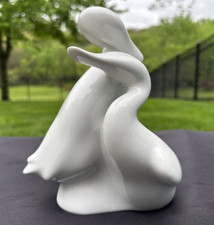 Royal Dux Intertwined White High Gloss Ducks ...