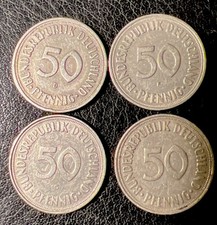 Bundesrepublik Deutschland 1950, 50 Pfennig, Satz D, F, G, J 