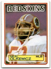 1983 Topps #196 Neal Olkewicz Washington Redskins Rookie