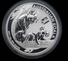 2011 Silver Australian Koala 1oz Bu Perth Mint .999 Silver Privy Berlin Bt1353