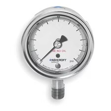Ashcroft 251009Sw02lx6b30 Industrial Pressure Gauge, 0 To 30 Psi, 2 1/2 In