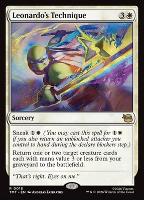 Leonardo's Technique 18 - NM - Teenage Mutant Ninja Turtles - MTG