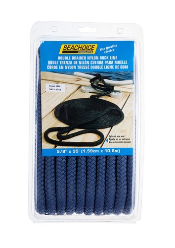 Seachoice Double-Braid Nylon Dock Line w/Eye Splice, Pre-Shrunk, Heat Stabili... - Picture 4 of 4