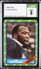 1986 TOPPS #134 JIM JEFFCOAT CSG 8