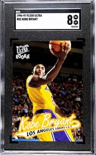 1996 Fleer Ultra Kobe Bryant #52 SGC 8 Rookie Card RC LA Lakers. rookie card picture