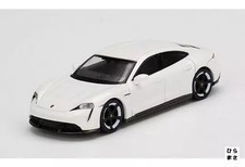 1/64 Scale Porsche Taycan Turbo S Miniature Car Right Hand Drive White MINI GT